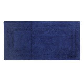 Tappeto bagno 60x110 cm  - cotone blu