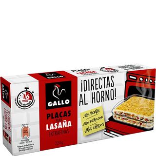 GALLO Placas De Lasaña Precocidas 224 G