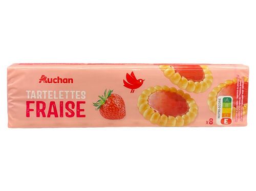 TARTELETES AUCHAN DE MORANGO 8UN 150G