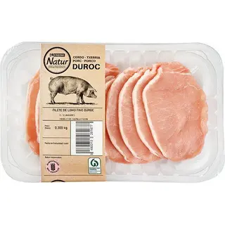 Filete De Lomo Fino De Cerdo Duroc Eroski Natur, Bandeja 300 G