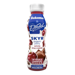 Bakoma & E. Wedel Skyr jogurt pitny wiśnia-stracciatella 300 g