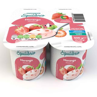 Iogurte Pedaços Magro Morango sem Açúcar Continente Equilíbrio (emb. 500 gr (4 un))