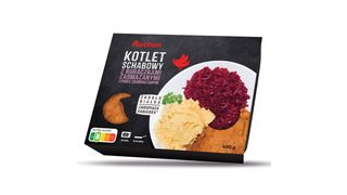 Auchan - Kotlet schabowy z buraczkami i puree ziemniaczanym - 400 g