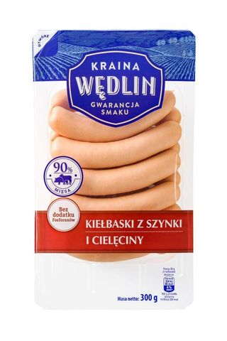 Kraina Wędlin Kiełbaski z szynki i cielęciny 300g