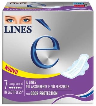 LINES E' ASSORBENTI IN LACTIFLESS LUNGO CON ALI 7 PEZZI   FAT5664
