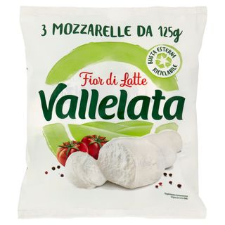 Vallelata Fior di Latte Mozzarelle 3 x 125 g