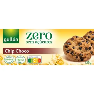 Gullón Bolacha Chip Choco com Pepitas de Chocolate sem Açúcar embalagem 125 g - 20722700968