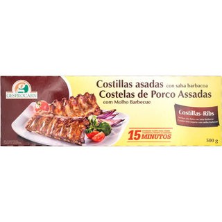 Costilla De Cerdo Asada Barbacoa, Bandeja 500 G