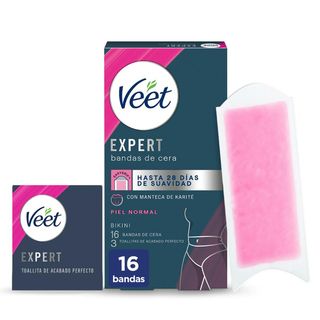 Banda Cera Fría Bikini Piel Normal Veet Expert 16 Uds (162331)