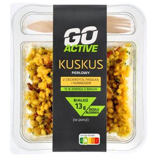 Go Active Kuskus perłowy z ciecierzycą, fasolką i hummusem 220 g