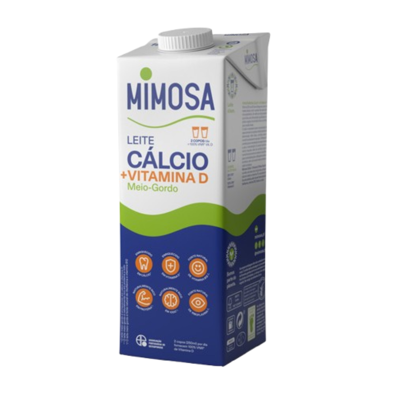 Mimosa Leite Meio Gordo UHT com Cálcio 1L
