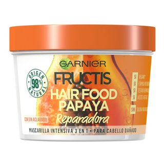 Fructis Hair Food Mascarilla Cabello 3 en 1 Papaya - Garnier - 390 ml 3600542140799
