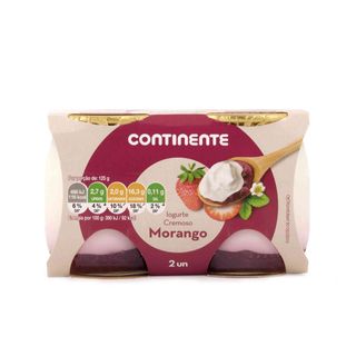 Iogurte Cremoso Morango Continente (emb. 250 gr (2 un))
