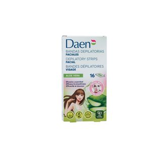 Bandas Depilatorias Faciales Aloe Vera - Daen - 16 Unidades (249969)