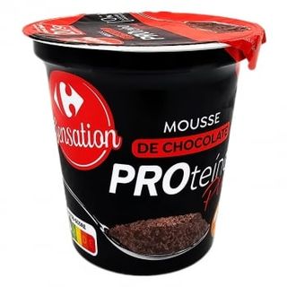 Mousse Proteico Sabor Chocolate Carrefour Sensation Sin Gluten 200 G.
