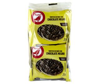 Tortitas Maiz conChocolate Negro Auchan 100 G