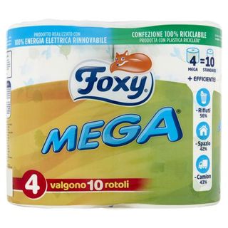 Foxy Mega Carta Igienica 2 Veli Decorata 4 Rotoloni - 149579