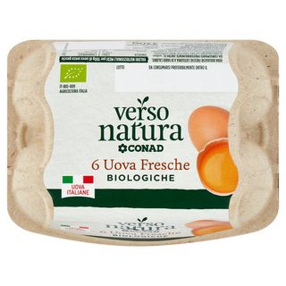 CONAD VERSO NATURA 6 Uova Fresche Biologiche 330 g - 8003170058514