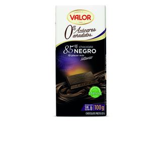Valor tableta de chocolate negro 85% sin azúcares añadidos 100 g