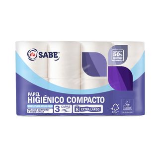 IFA SABE Papel Higiénico 3 Capas, Pk-8