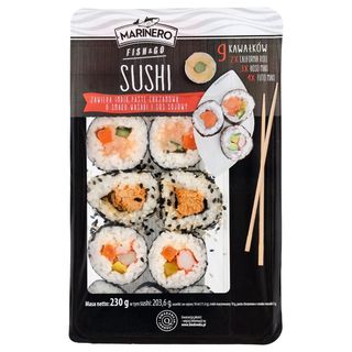 Marinero Sushi 9 kawałków (2x California Roll, 3x Hoso Maki, 4x Foto Maki) 230 g