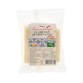 QUEIJO FLAMENGO AUCHAN À MESA EM PORTUGAL FATIAS AÇORES 275G