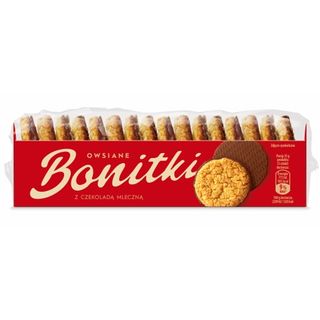 Bonitki Ciastka owsiane z czekoladą mleczną, 210 g