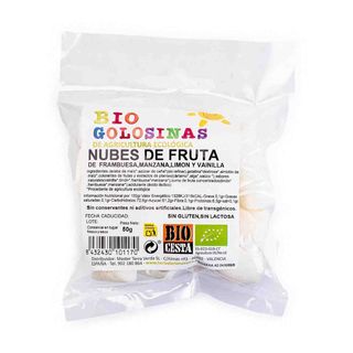 Golosinas bio Nubes de fruta 80g Bio Cesta