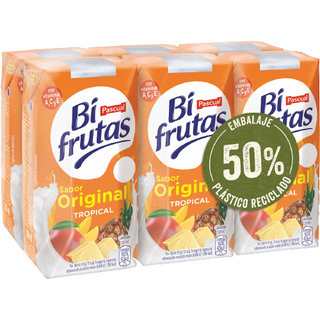 Zumo Pascual Bifrutas Tropical Con Leche Brick 6X200Ml