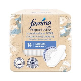 Femina Pure Podpaski Ultra Normal, 14 szt.