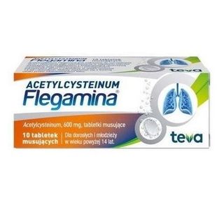 Flegamina Acetylcysteinum 600 mg 10 tabletek