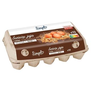 Simpl Świeże jaja z chowu ściółkowego L 10 sztuk