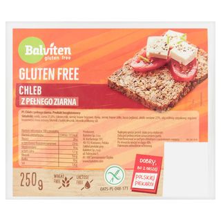 Хліб Цільнозерновий BALVITEN без Глютену, 250 г