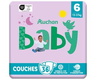 Pañal Auchan Baby T6 13-27Kg X36