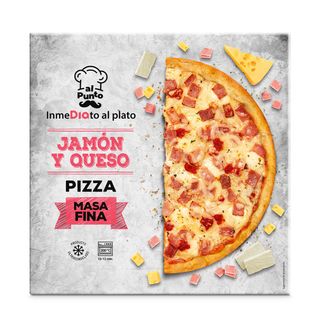 Pizza Jamón Y Queso Masa Fina Al Punto Dia 350 G
