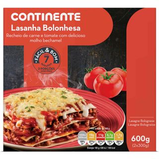 Lasanha Bolonhesa Continente Fácil & Bom (emb. 600 gr (2 un))