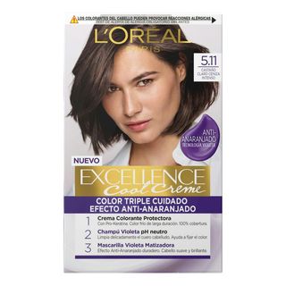 Tinte Castaño Claro Ceniza Nº 5.11 Excellence L´Oréal (267794)