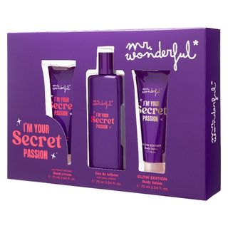 Set Iâ´M Your Secret Passion Eau De Toilette 75 Ml Vaporizador + Locion Corporal 75 Ml + Crema De Manos 75 Ml Mr Wonderful 121564 (8414135042941)