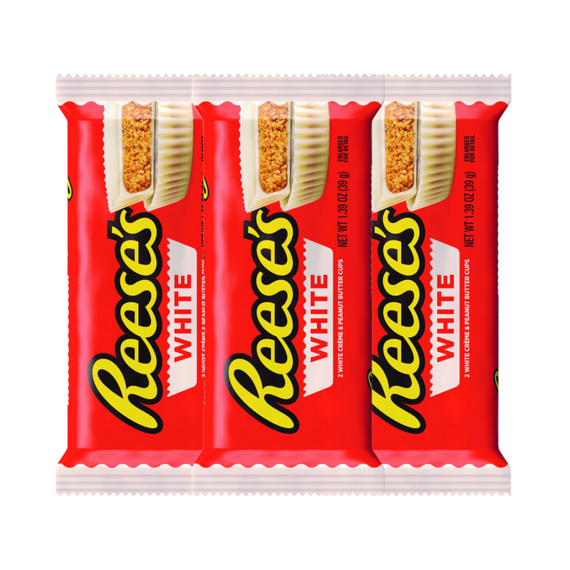 Pack Reese's Chocolate Branco e Manteiga de Amendoim 3x39.5g