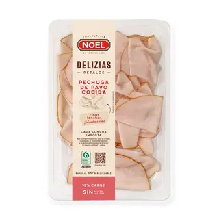 NOEL Pechuga Pavo Cocida Pétalos Delizias, 90G