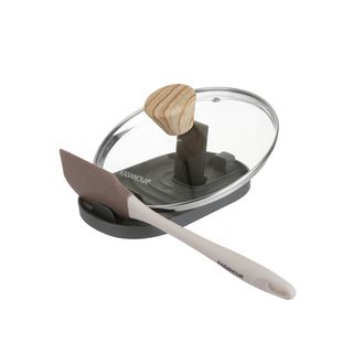 Poggiamestolo e coperchio grigio - in polipropilene