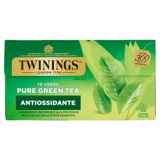 Twinings Pure Green Tea Tè Verde Antiossidante 25 filtri The 50 g
