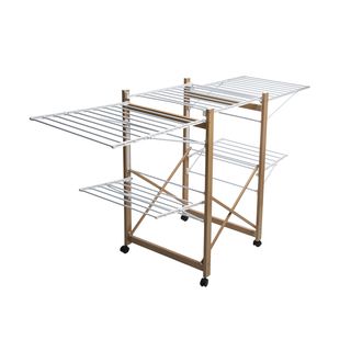 Stendibiancheria effetto legno - con ruote - JJA003805NOC