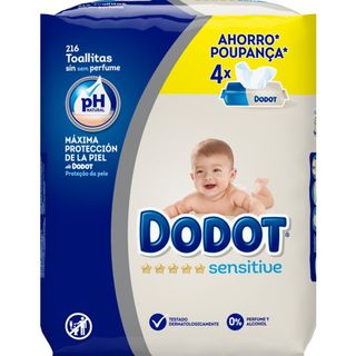 Dodot Toalhitas Sensitive Infantis sem Perfume Recarga Pack 4 54 unidades - 28022401047