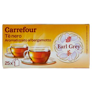 Carrefour Earl Grey Tè nero aromatizzato al bergamotto 25 filtri 43,75 g