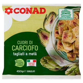 CONAD Cuori di Carciofo tagliati a metà Surgelati 450 g - 8003170001602