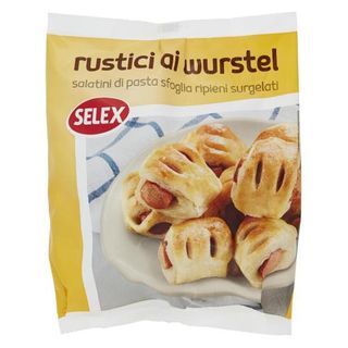 Selex Salatini Rustici ai Wurstel di Pasta Sfoglia Ripieni Surgelati 500 g