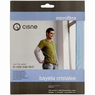 Bayeta Para Cristales Microfibra Cisne, Pack 1 Unid.