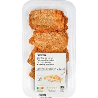 Libritos De Lomo Rellenos De Jamón Y Queso Eroski Bandeja 270 Gr. (25566019)