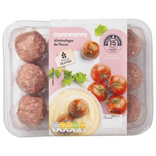 Almôndegas de Porco Continente Fácil & Bom (emb. 400 gr)